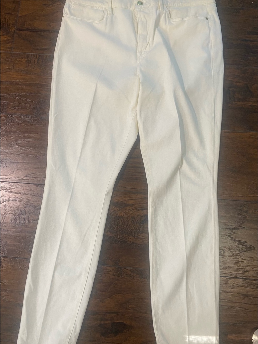 Frame Denim Cream Straight-Leg Jeans